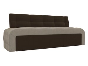 Кухонный прямой диван Люксор | бежевый | коричневый