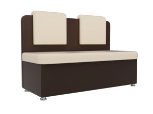 Кухонный прямой диван Маккон 2-х местный | бежевый | коричневый