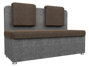 Кухонный прямой диван Маккон 2-х местный | коричневый | Серый