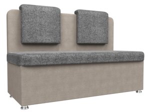 Кухонный прямой диван Маккон 2-х местный | серый | бежевый