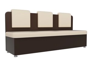 Кухонный прямой диван Маккон 3-х местный | бежевый | коричневый