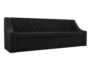 Кухонный прямой диван Мерлин | Черный