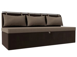 Кухонный прямой диван Метро | Корфу 03 | коричневый