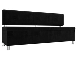 Кухонный прямой диван Стайл | Черный