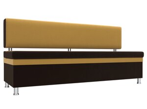 Кухонный прямой диван Стайл | Коричневый | Желтый