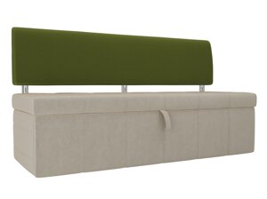 Кухонный прямой диван Стоун | бежевый | зеленый