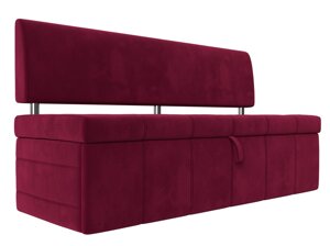 Кухонный прямой диван Стоун | Бордовый