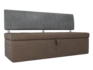 Кухонный прямой диван Стоун | коричневый | Серый