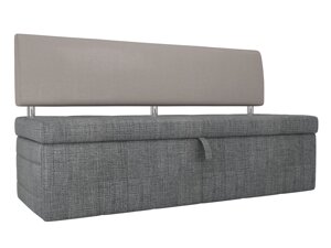 Кухонный прямой диван Стоун | серый | бежевый