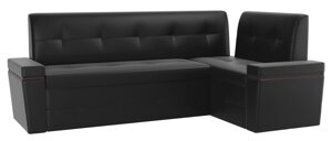 Кухонный угловой диван Деметра | Черный