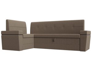 Кухонный угловой диван Деметра левый угол | Коричневый