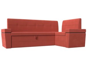 Кухонный угловой диван Деметра правый угол | Коралловый