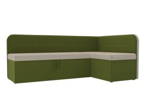 Кухонный угловой диван Форест | бежевый | зеленый