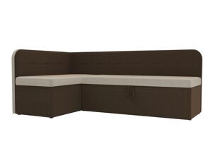 Кухонный угловой диван Форест левый угол | бежевый | коричневый