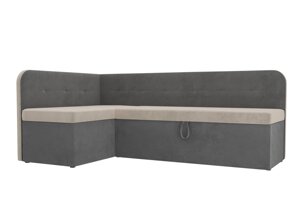 Кухонный угловой диван Форест левый угол | бежевый | Серый