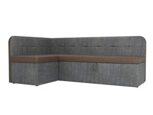 Кухонный угловой диван Форест левый угол | коричневый | Серый