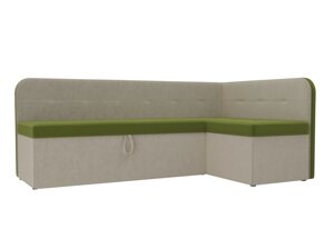 Кухонный угловой диван Форест | Зеленый | Бежевый