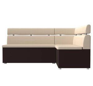 Кухонный угловой диван Классик | бежевый | коричневый