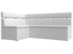 Кухонный угловой диван Классик левый угол | Белый