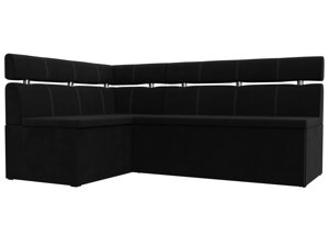 Кухонный угловой диван Классик левый угол | Черный