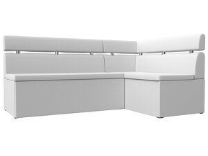 Кухонный угловой диван Классик правый угол | Белый