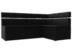 Кухонный угловой диван Классик правый угол | Черный