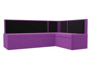 Кухонный угловой диван Кристина | Фиолетовый | Черный