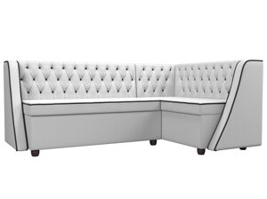 Кухонный угловой диван Лофт | Белый