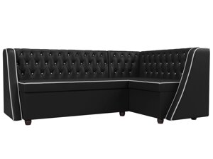 Кухонный угловой диван Лофт | Черный