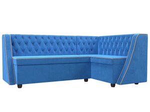 Кухонный угловой диван Лофт | Голубой