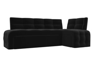 Кухонный угловой диван Люксор | Черный