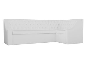 Кухонный угловой диван Мерлин | Белый