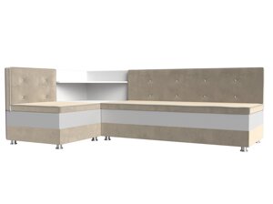 Кухонный угловой диван Милан левый угол | Бежевый