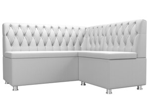Кухонный угловой диван Мирта | Белый