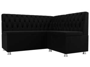 Кухонный угловой диван Мирта | Черный