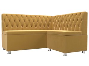 Кухонный угловой диван Мирта | Желтый