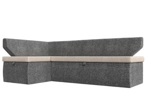Кухонный угловой диван Омура левый угол | бежевый | Серый