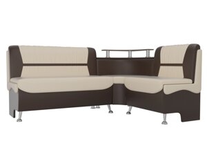 Кухонный угловой диван Сидней | бежевый | коричневый