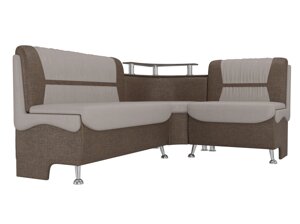 Кухонный угловой диван Сидней | бежевый | коричневый