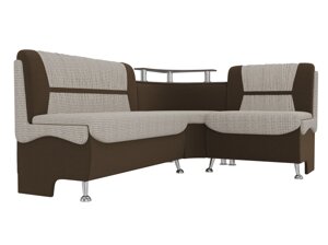 Кухонный угловой диван Сидней | Корфу 02 | коричневый