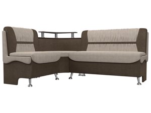 Кухонный угловой диван Сидней левый угол | бежевый | коричневый