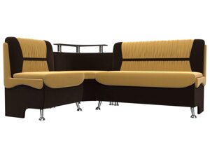 Кухонный угловой диван Сидней левый угол | Желтый | коричневый