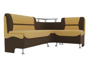 Кухонный угловой диван Сидней | Желтый | коричневый