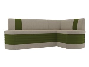 Кухонный угловой диван Токио | бежевый | зеленый