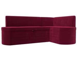 Кухонный угловой диван Токио правый угол | Бордовый