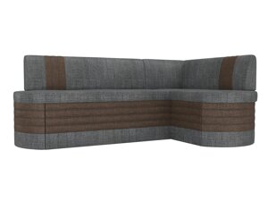 Кухонный угловой диван Токио | Серый | коричневый