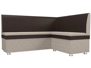 Кухонный угловой диван Уют | бежевый | коричневый