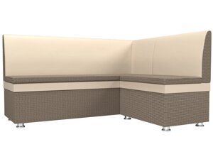 Кухонный угловой диван Уют | Корфу 03 | коричневый