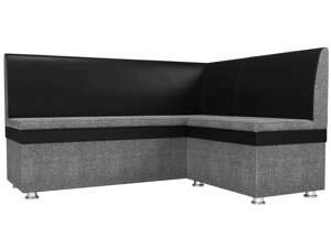Кухонный угловой диван Уют | Серый | черный