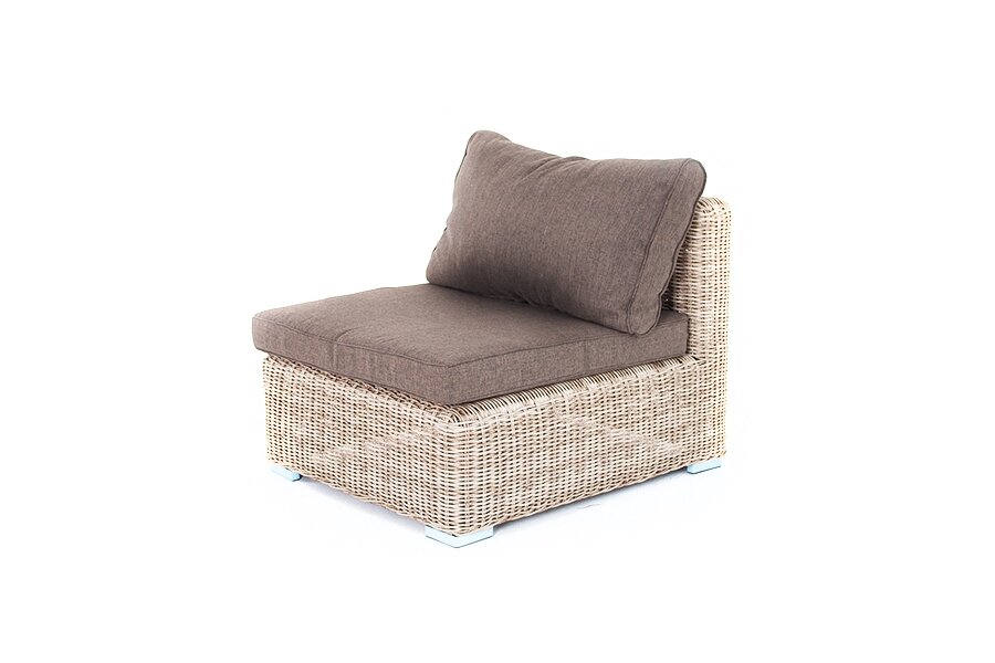 "Лунго" модуль диванный прямой с подушками, цвет бежевый от компании M-Lion мебель - фото 1